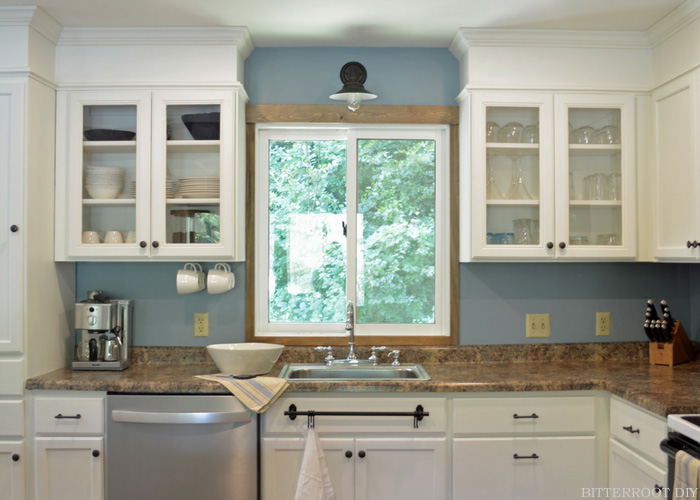 how to install a sconce light above the kitchen sink