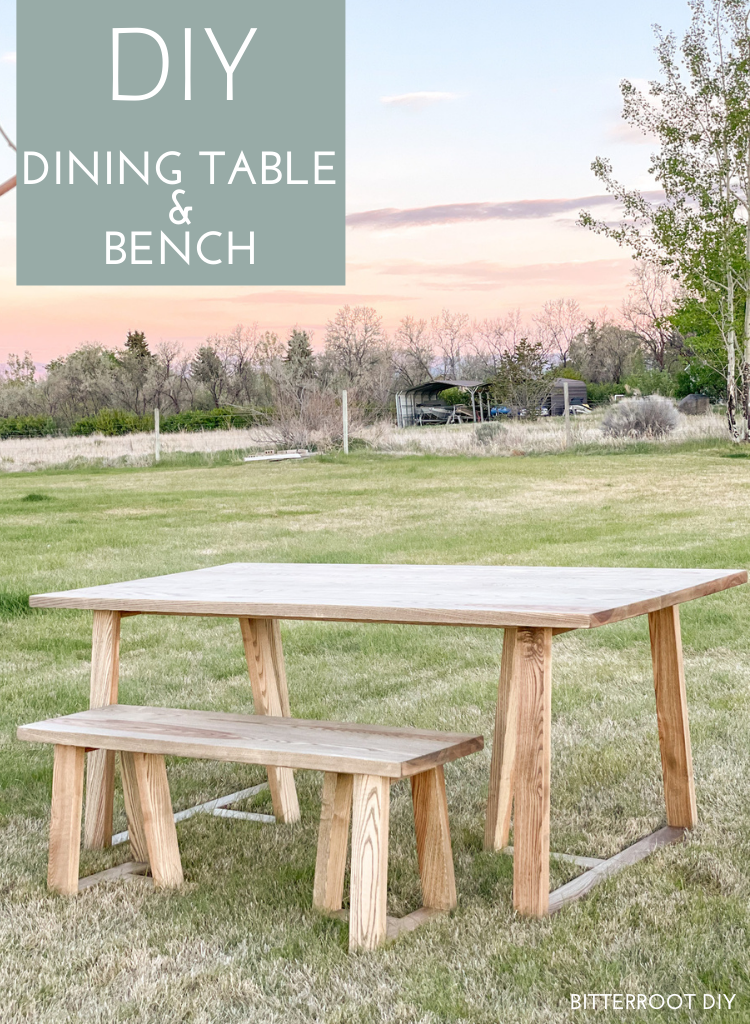 DIY Modern Truss Dining Table & Bench