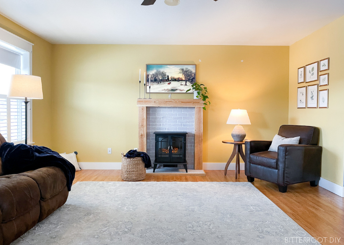 DIY Fireplace with Electric Stove _ featured image